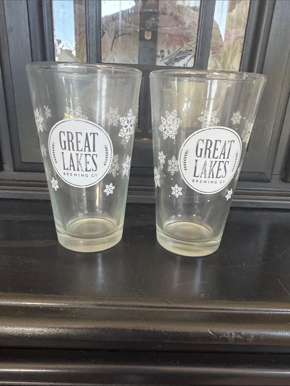 Clear Great Lakes Christmas Ale Pint Glasses Set